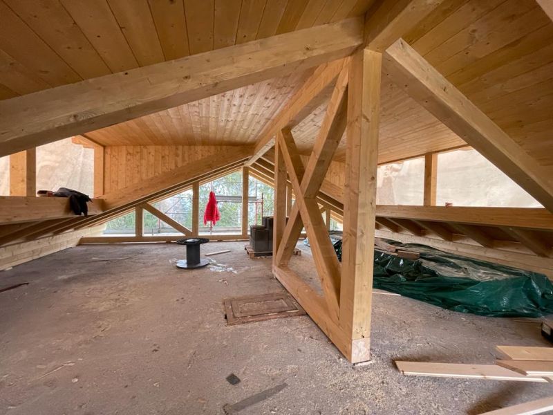 Copertura in legno alpina a Lorenzago di Cadore