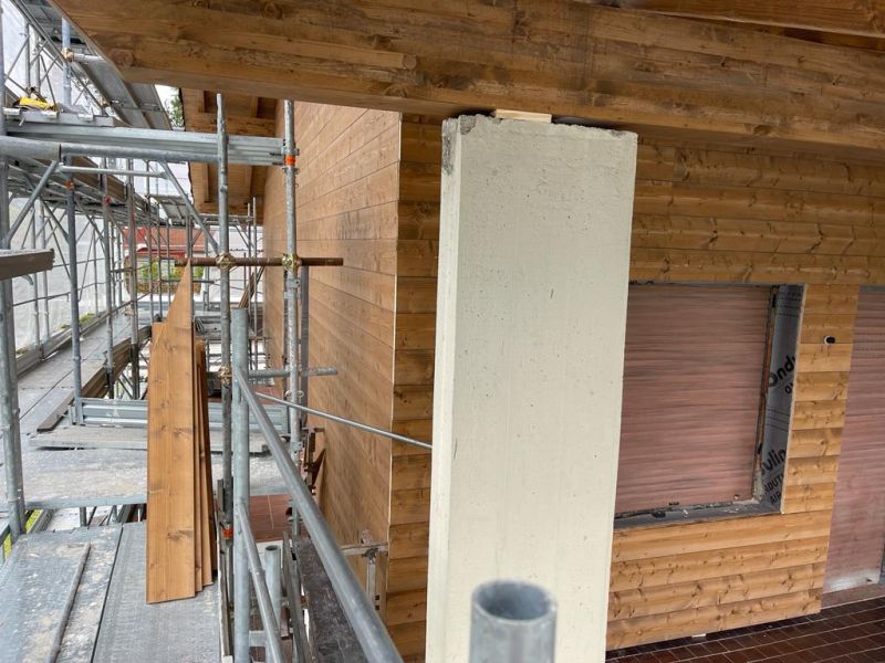 Rivestimento di facciata in legno ad Asiago
