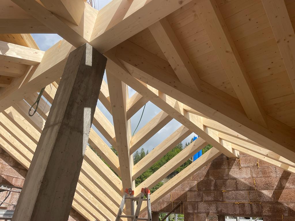 Struttura in Legno realizzato a Falcade da PSK Costruzioni